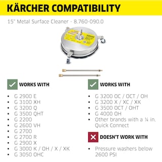 Foto 3 | Limpiador De Superficies Para Lavadora A Presión Kärcher 15-4000 Psi - Venta Internacional.