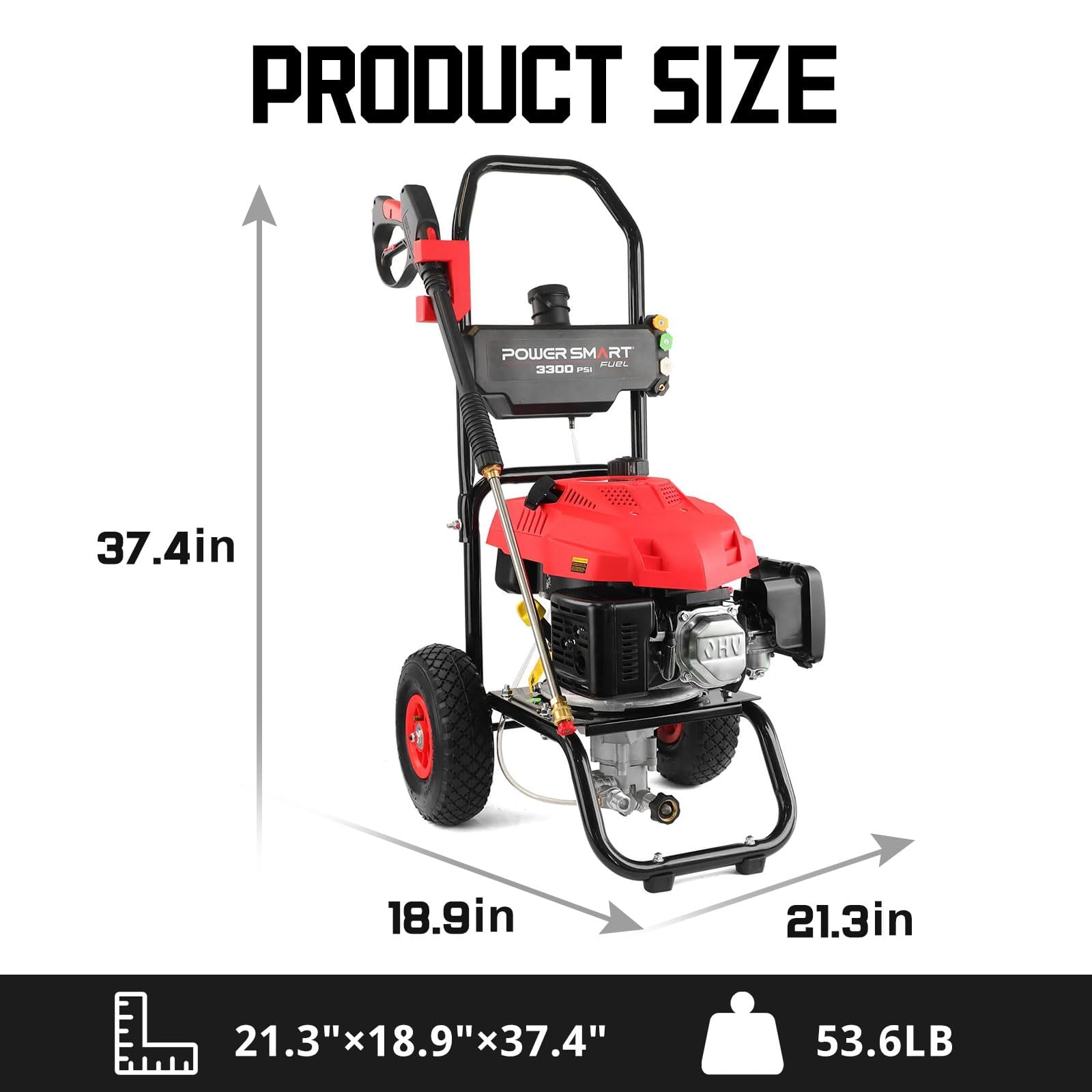 Foto 7 pulgar | Lavadora A Presión A Gas Powersmart 3500 Psi 2.5 Gpm 3800w - Venta Internacional.