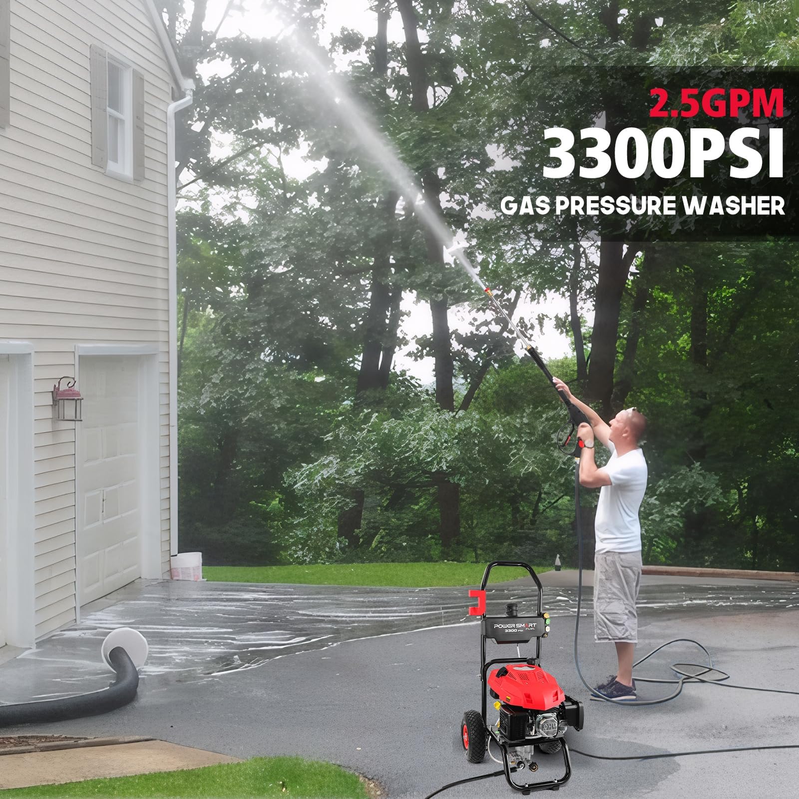 Foto 7 | Lavadora A Presión A Gas Powersmart 3500 Psi 2.5 Gpm 3800w - Venta Internacional.