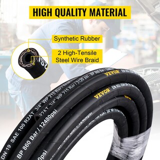 Foto 2 | Manguera Hidráulica Vevor Flexible, 1/2 X 100 Pies, 4000 Psi, Goma - Venta Internacional.