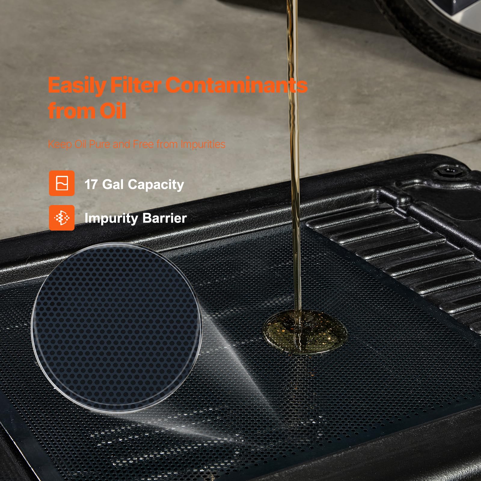 Foto 6 pulgar | Depurador De Aceite Vevor Low Profile 65l Con Bomba Eléctrica Y Rueda - Venta Internacional.