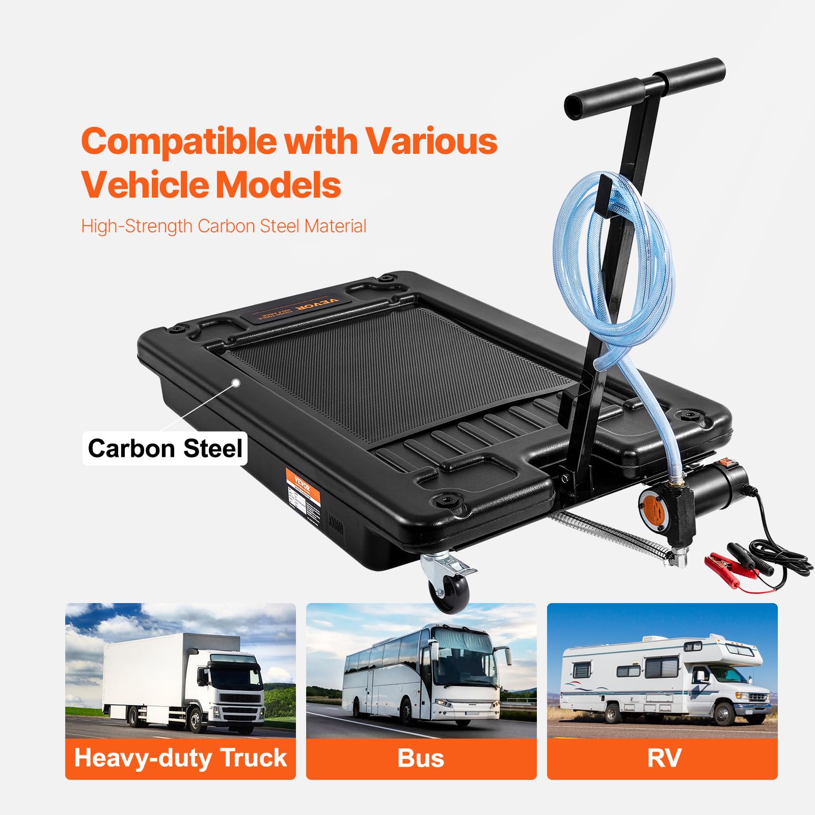 Foto 6 | Depurador De Aceite Vevor Low Profile 65l Con Bomba Eléctrica Y Rueda - Venta Internacional.