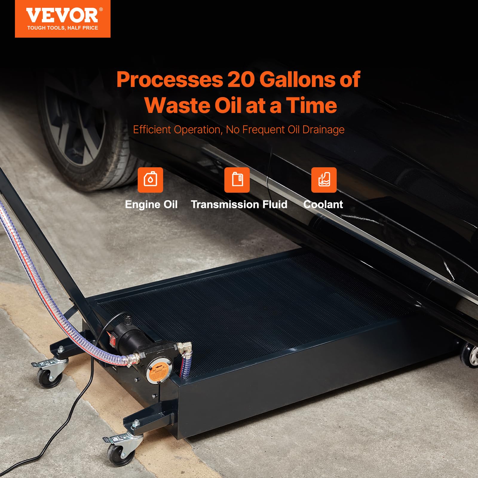 Foto 2 | Depurador De Aceite Vevor Low Profile 20l Con Bomba Eléctrica Y Rueda - Venta Internacional.