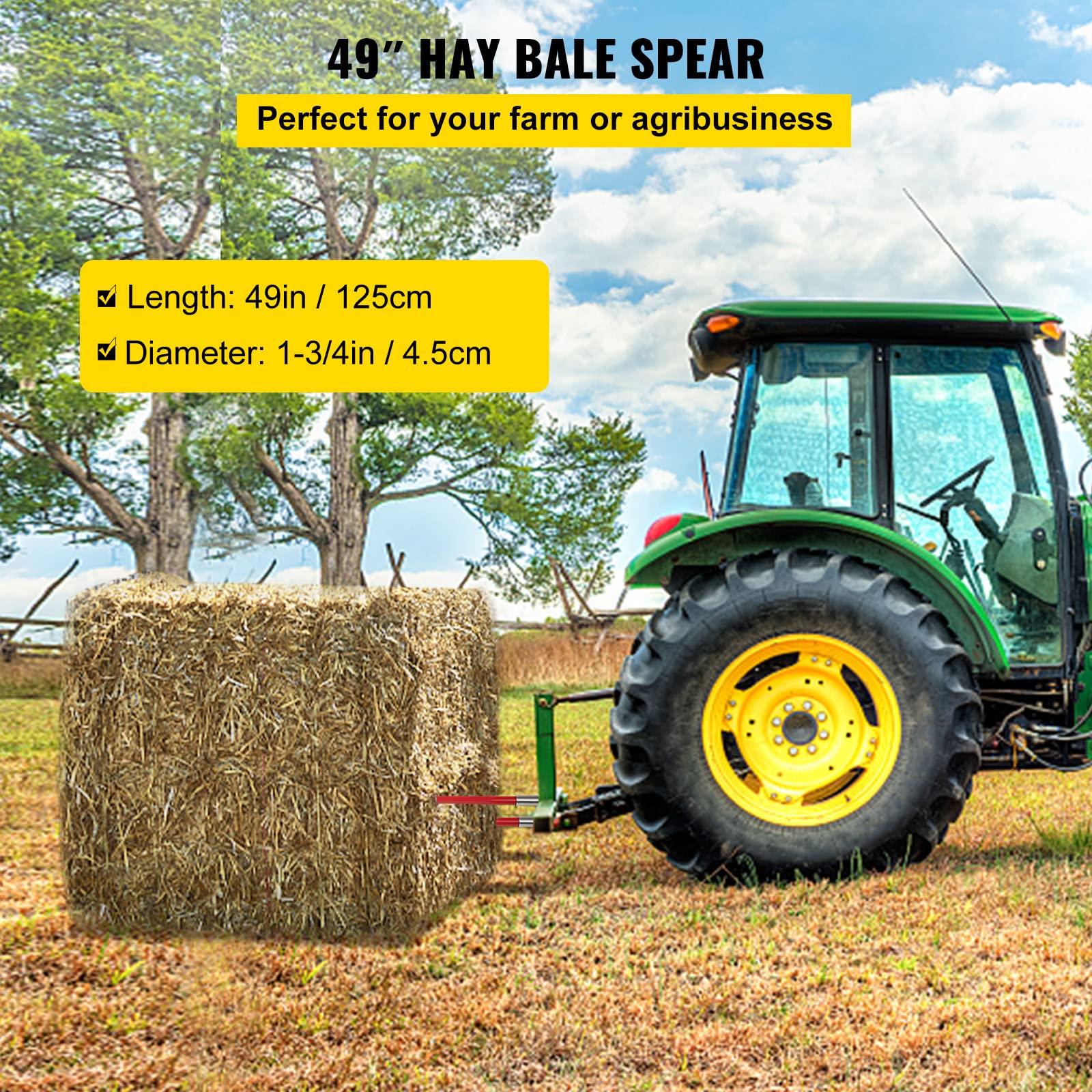 Foto 3 pulgar | Lanza Hay Spear Mophorn 49 Bale, 20,41 Kg De Capacidad, Revestida De Rojo - Venta Internacional.