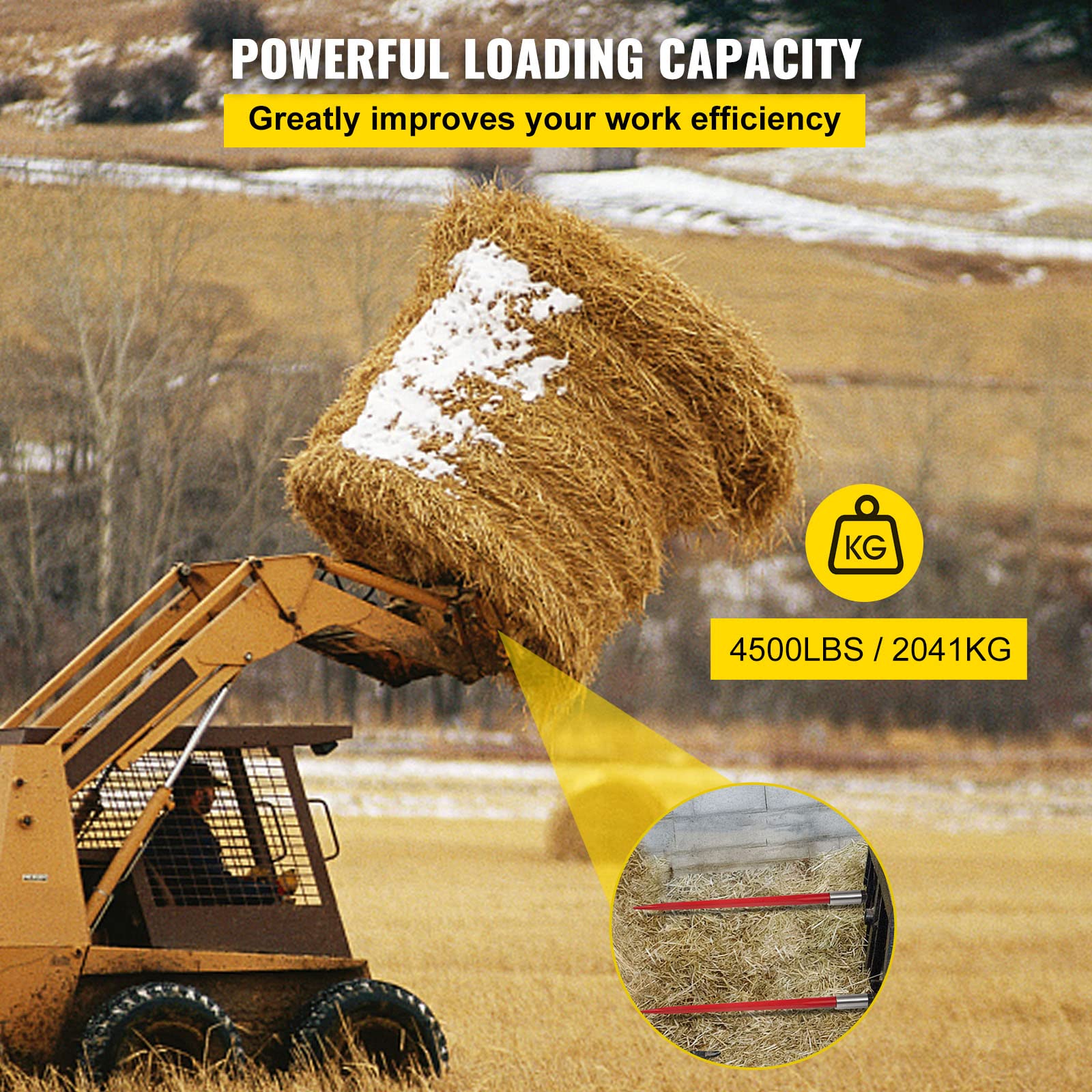 Foto 4 | Lanza Hay Spear Mophorn 49 Bale, 20,41 Kg De Capacidad, Revestida De Rojo - Venta Internacional.