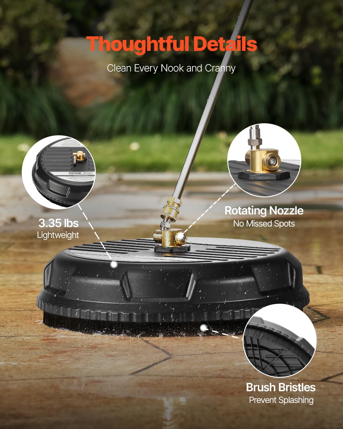 Foto 5 | Limpiador De Superficies Para Lavadora A Presión Vevor 15 4000 Psi - Venta Internacional.