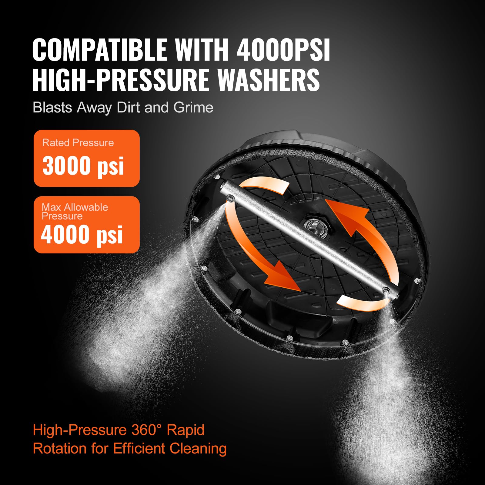 Foto 4 pulgar | Limpiador De Superficies Para Lavadora A Presión Vevor Universal 15 4000 Psi - Venta Internacional.