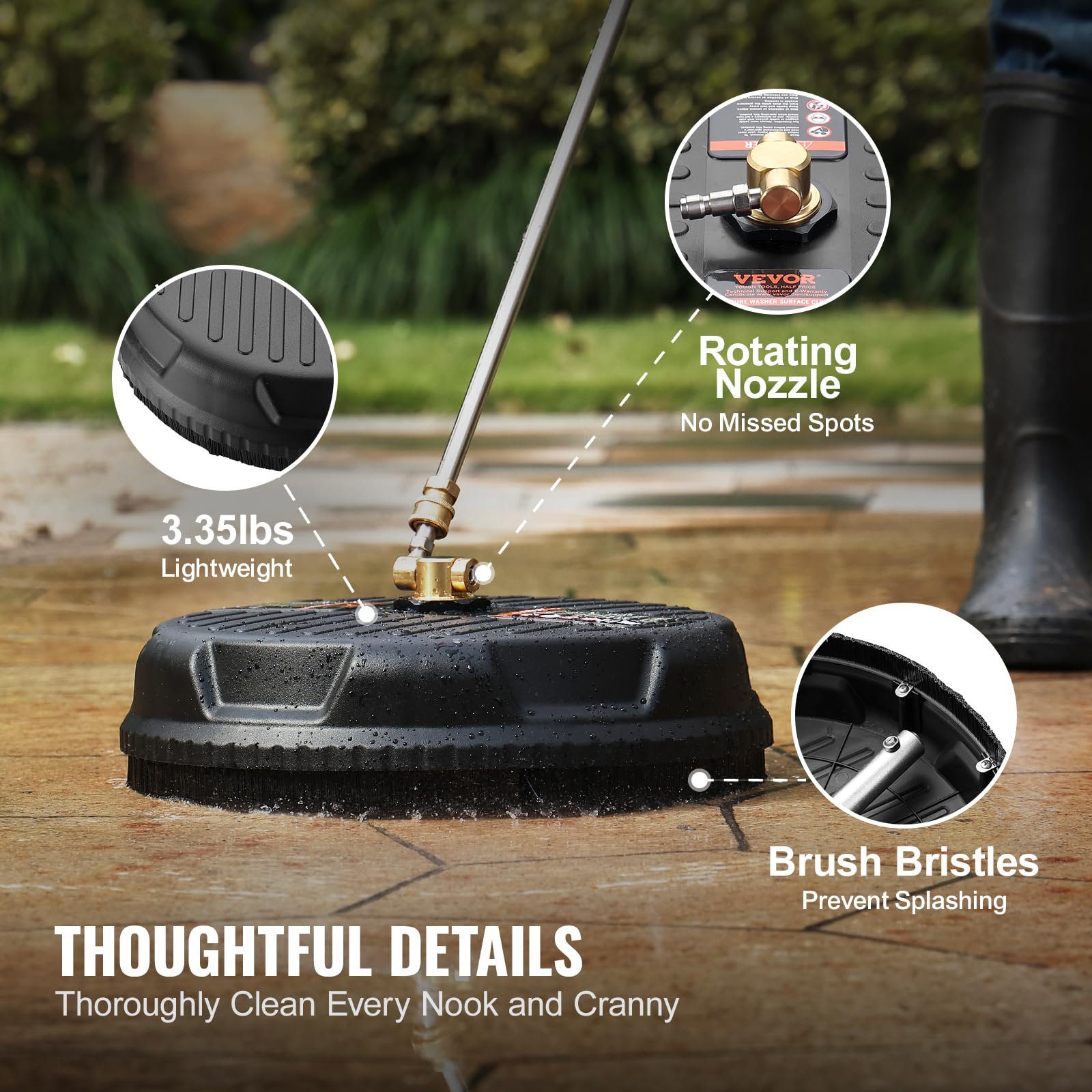 Foto 5 | Limpiador De Superficies Para Lavadora A Presión Vevor Universal 15 4000 Psi - Venta Internacional.