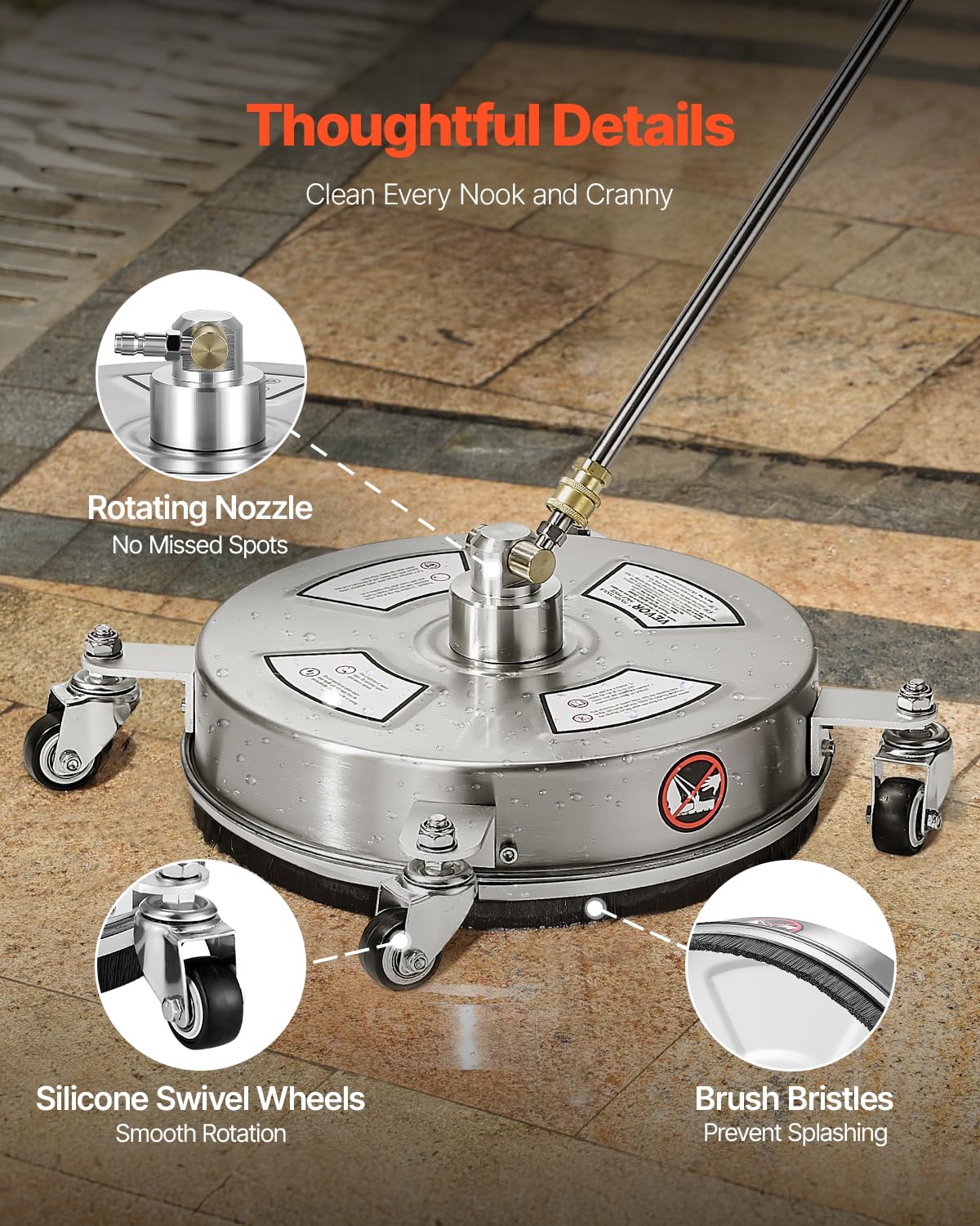 Foto 5 | Limpiador De Superficies Para Lavadora A Presión Vevor 14 4000 Psi - Venta Internacional.