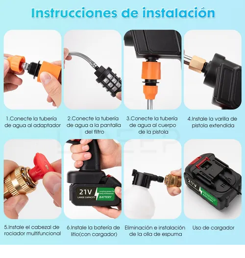 Foto 3 pulgar | Hidrolavadora  Tucson Electrica Inalámbrico Pistola Para  Portatil