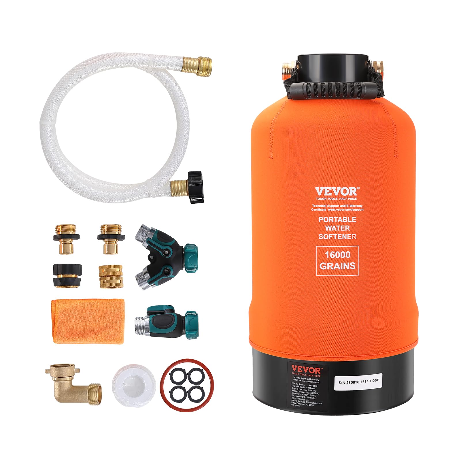 Ablandador De Agua Vevor Rv 16,000 Granos Portátil Con Accesorios - Venta Internacional.
