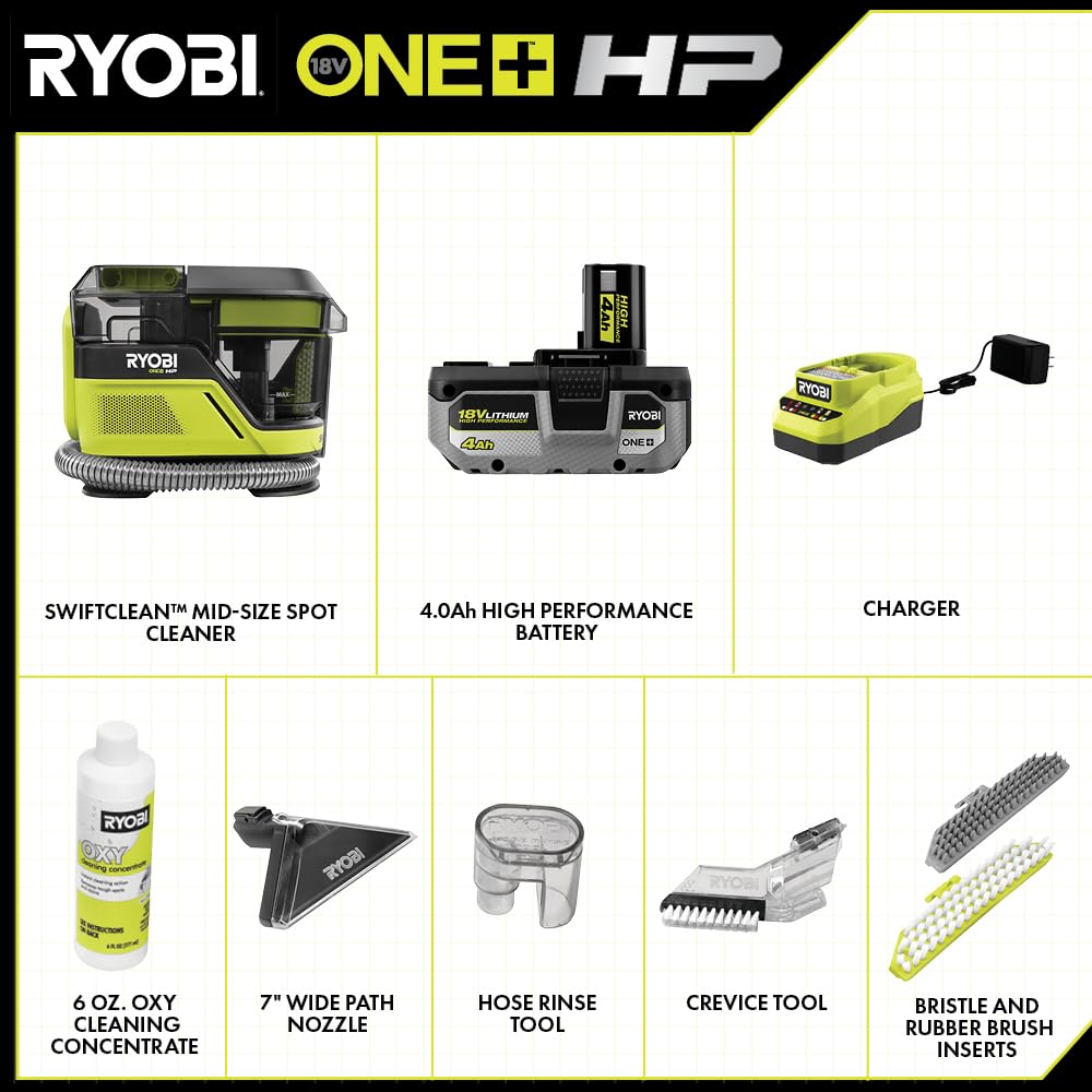 Foto 3 pulgar | Limpiador De Manchas Ryobi One+ Hp 18 V Inalámbrico Sin Escobillas Swiftclean - Venta Internacional.