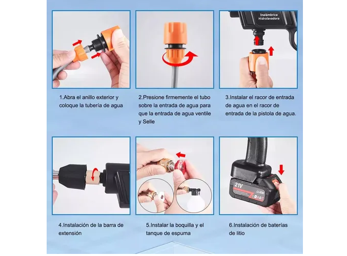 Foto 3 pulgar | Hidrolavadora Xtellar Inalámbrica De 550w Para Auto Y Hogar Con Doble Batería De Alta Eficiencia