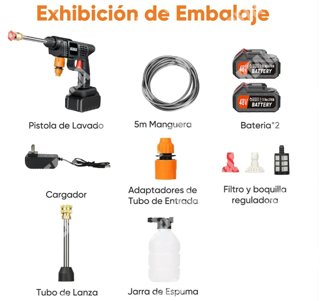 Foto 5 pulgar | ''xtellar Hidrolavadora Portátil Premium Para Automóviles Y Hogar  De Energía Eléctrica Y Tecnología Inalámbrica''