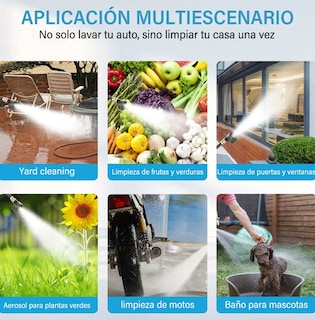 Foto 4 | Xtellar Hidrolavadora Eléctrica Inalámbrica Portátil Potente Y Compacta Limpieza Con 550w Y 680psi Negra