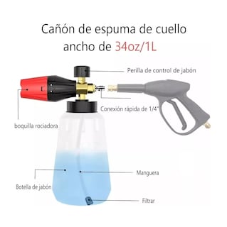 Foto 4 | Pistola Para Hidrolavadora Pistola Espuma De 5 Boquillas