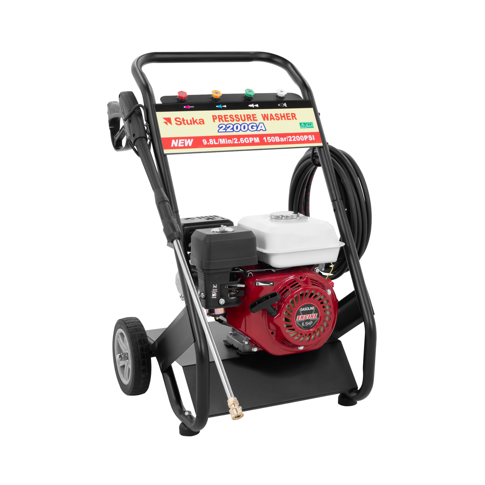 Foto 1 | Hidrolavadora De Gasolina Industrial 6.5hp 2200psi 3400rpm Color Bordó