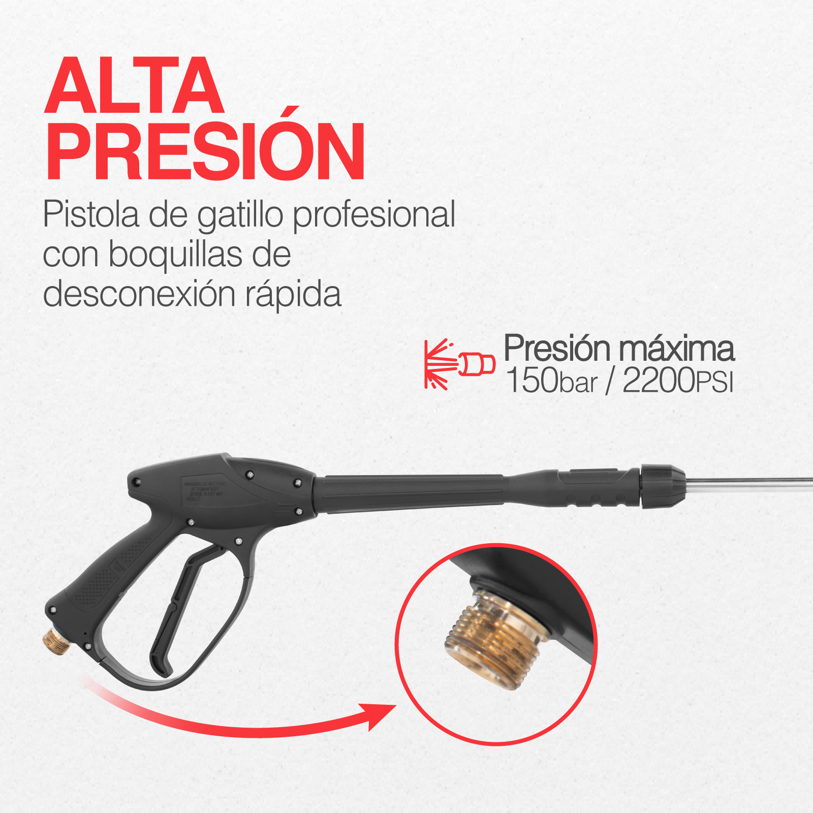 Foto 4 pulgar | Hidrolavadora De Gasolina Industrial 6.5hp 2200psi 3400rpm Color Bordó