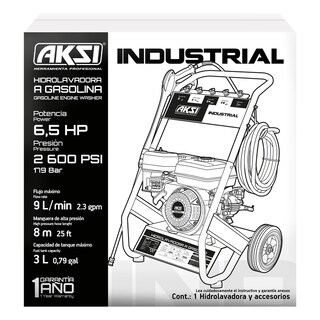 Foto 4 | Hidrolavadora A Gasolina Aksi 6.5 Hp Industrial