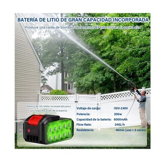 Foto 3 | Hidrolavadora Inalámbrica Eo Safe Imports ESI-4876 color Negro 36v 13 Piezas