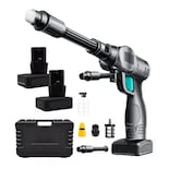 Pistola Inalámbrica Hidrolavadora Eléctrica + 2 Pilas Eo Safe Imports Esi-9523 Gris