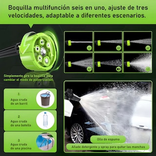 Foto 3 | Pistola Hidrolavadora Portátil Eléctrica Inalámbrica Eo Safe Imports Esi-16039 Verde