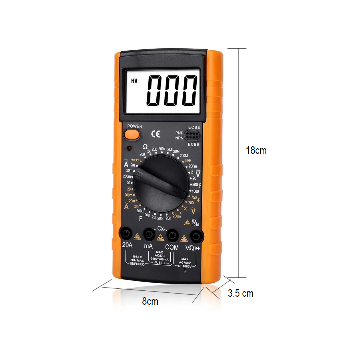 Foto 3 pulgar | Multímetro Professional Eo Safe Imports ESI-2809 color Naranja