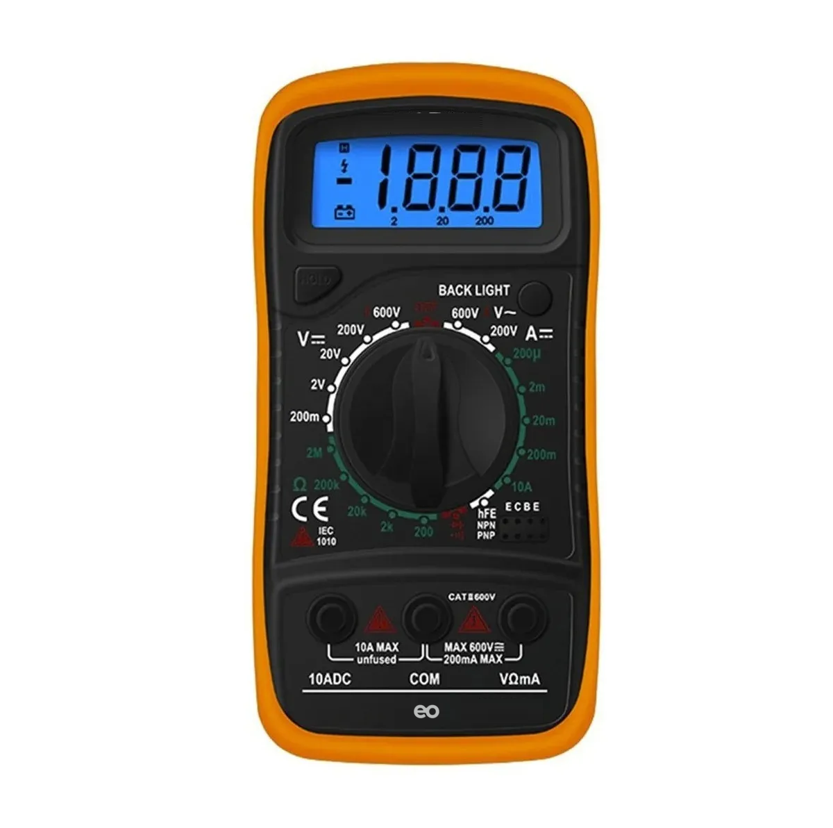 Language Multímetro Digital Lcd Portátil Ac/dc Eo Safe Imports Esi-2519-1 Amarillo