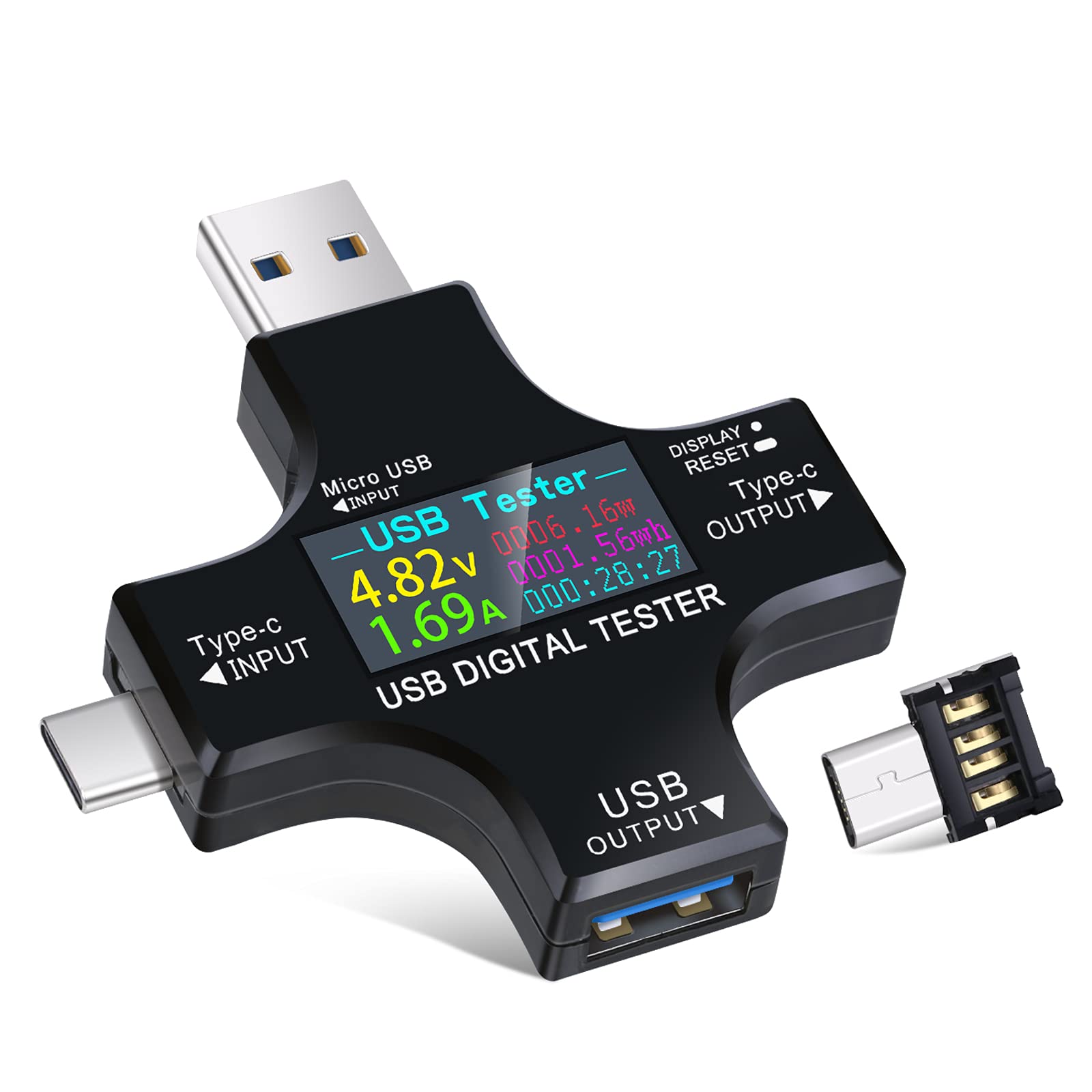 Foto 1 | Multímetro Digital Usb Tester Eversame 2 En 1 Tipo C Con Pantalla Lcd - Venta Internacional.
