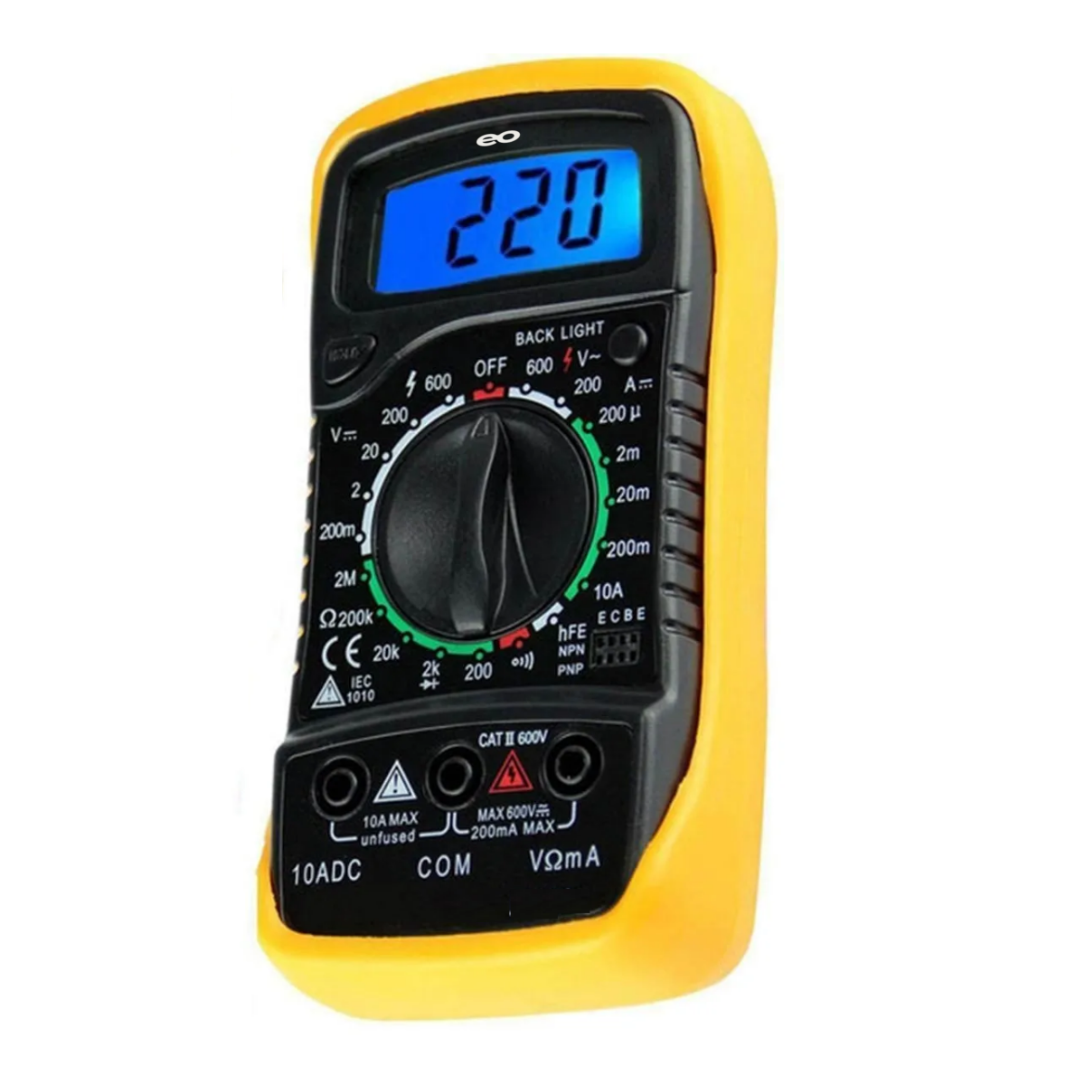 Foto 1 | Multímetro Digital Lcd Portátil Eo Safe Imports Esi-1348-1 Amarillo