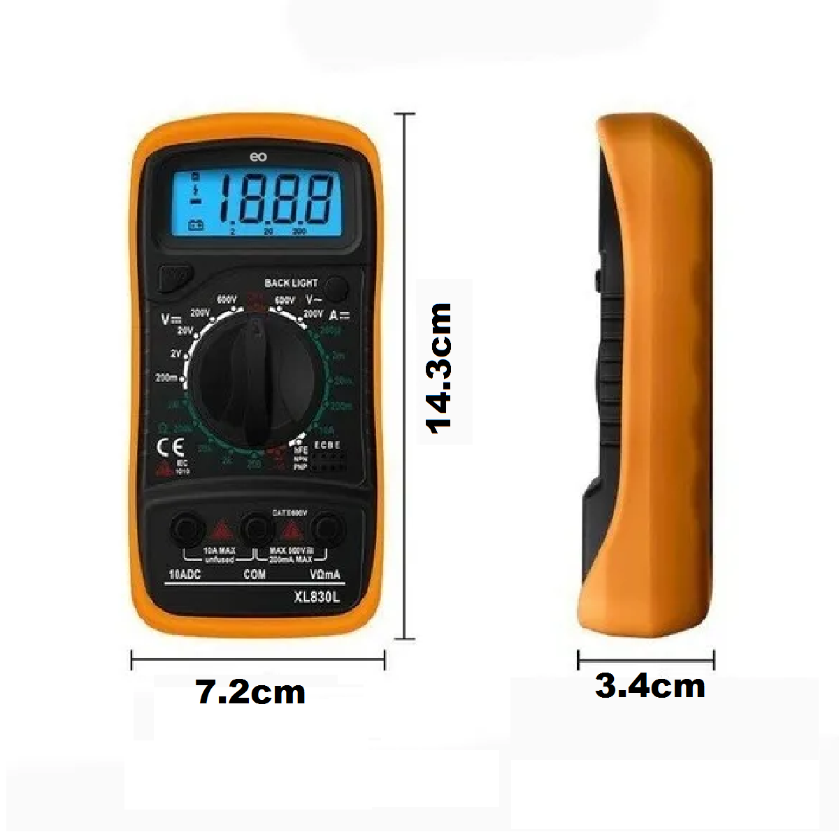 Foto 4 pulgar | Multímetro Digital Lcd Portátil Eo Safe Imports Esi-1348-1 Amarillo