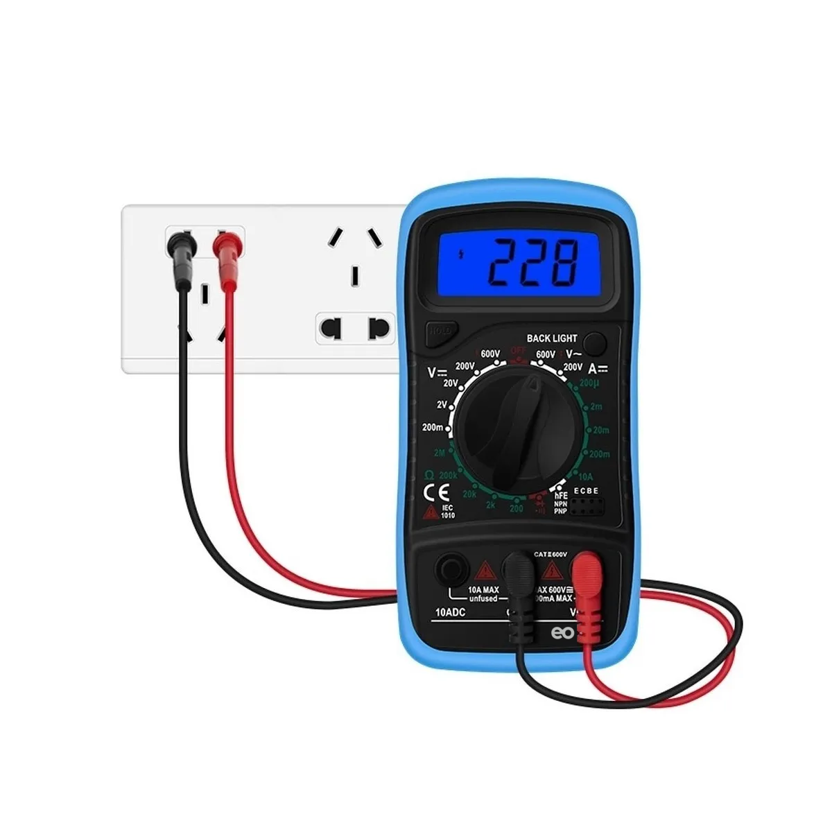 Foto 3 pulgar | Multimetro Lcd Digital Profesional Eo Safe Imports Esi-1790-1 Azul