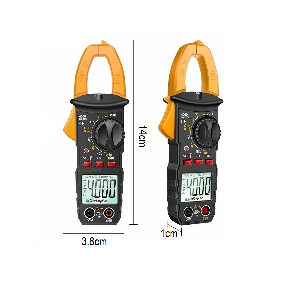 Foto 4 pulgar | Multímetro Digital de Pinza Eo Safe Imports Esi-3077 color Amarillo