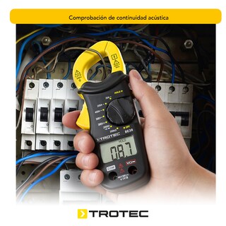 Foto 8 | Pinza Amperimétrica de Gancho Be30 Trotec Medición de Corriente Alterna Tensión Comprobación de Continuidad Acústica