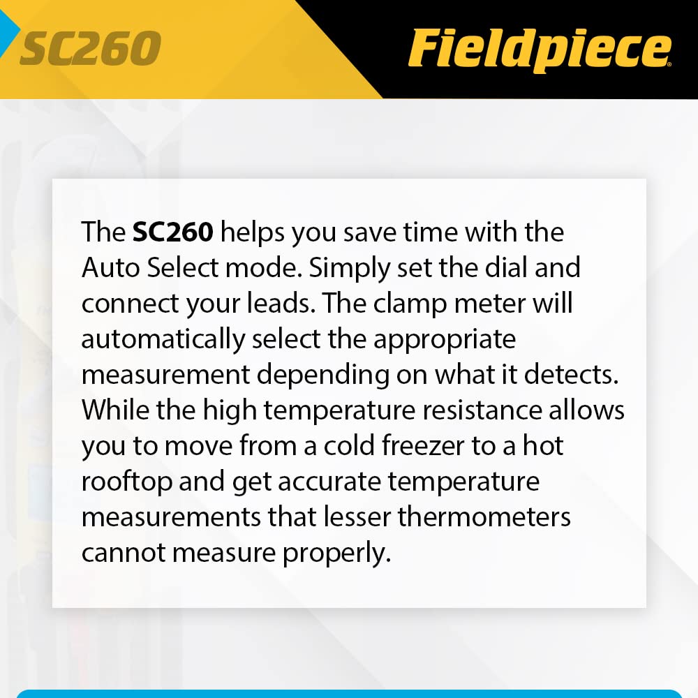 Foto 5 pulgar | Multímetro Con Pinza Fieldpiece Sc260 True Rms Con Temperatura - Venta Internacional.