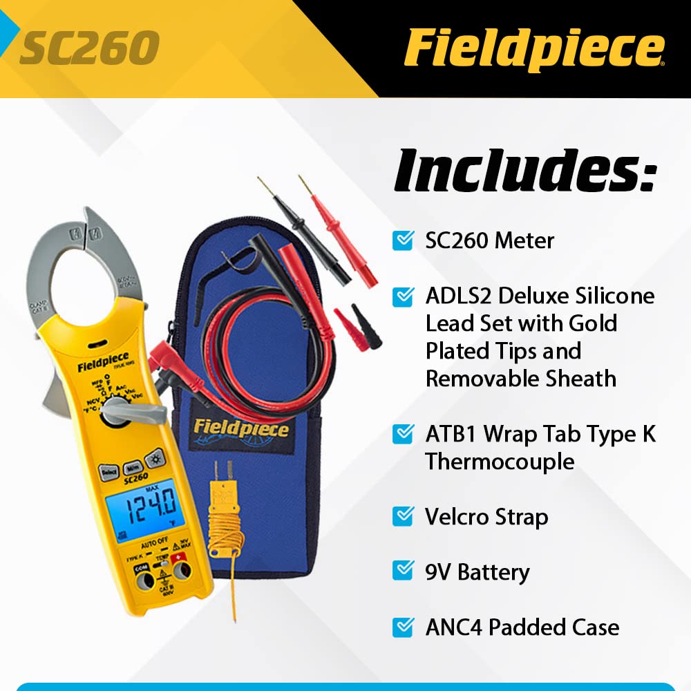 Foto 5 | Multímetro Con Pinza Fieldpiece Sc260 True Rms Con Temperatura - Venta Internacional.