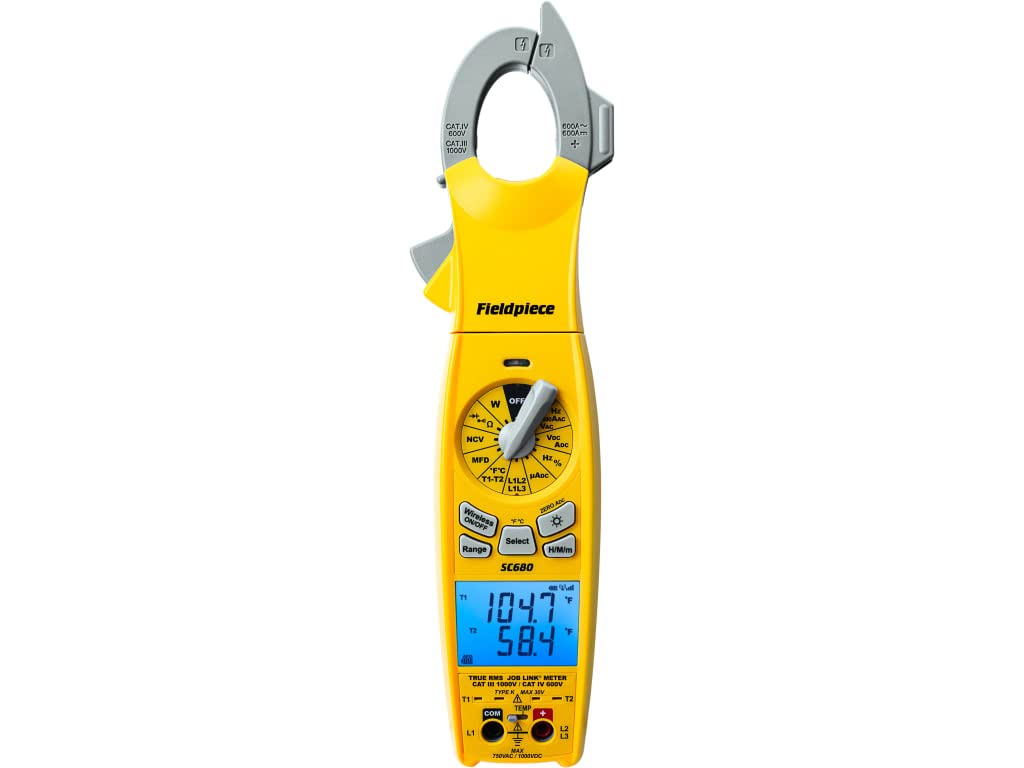 Foto 2 pulgar | Pinza Amperimétrica Inalámbrica Fieldpiece Sc680 Con Cabezal Giratorio - Venta Internacional.