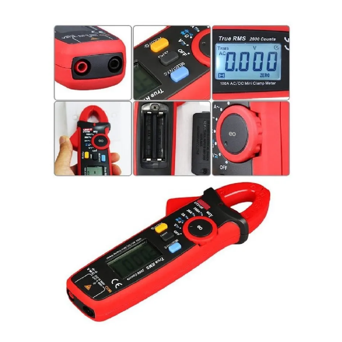 Foto 3 | Pinza Amperimétrica Digital 100a Eo Safe Imports Esi-863-1 Rojo