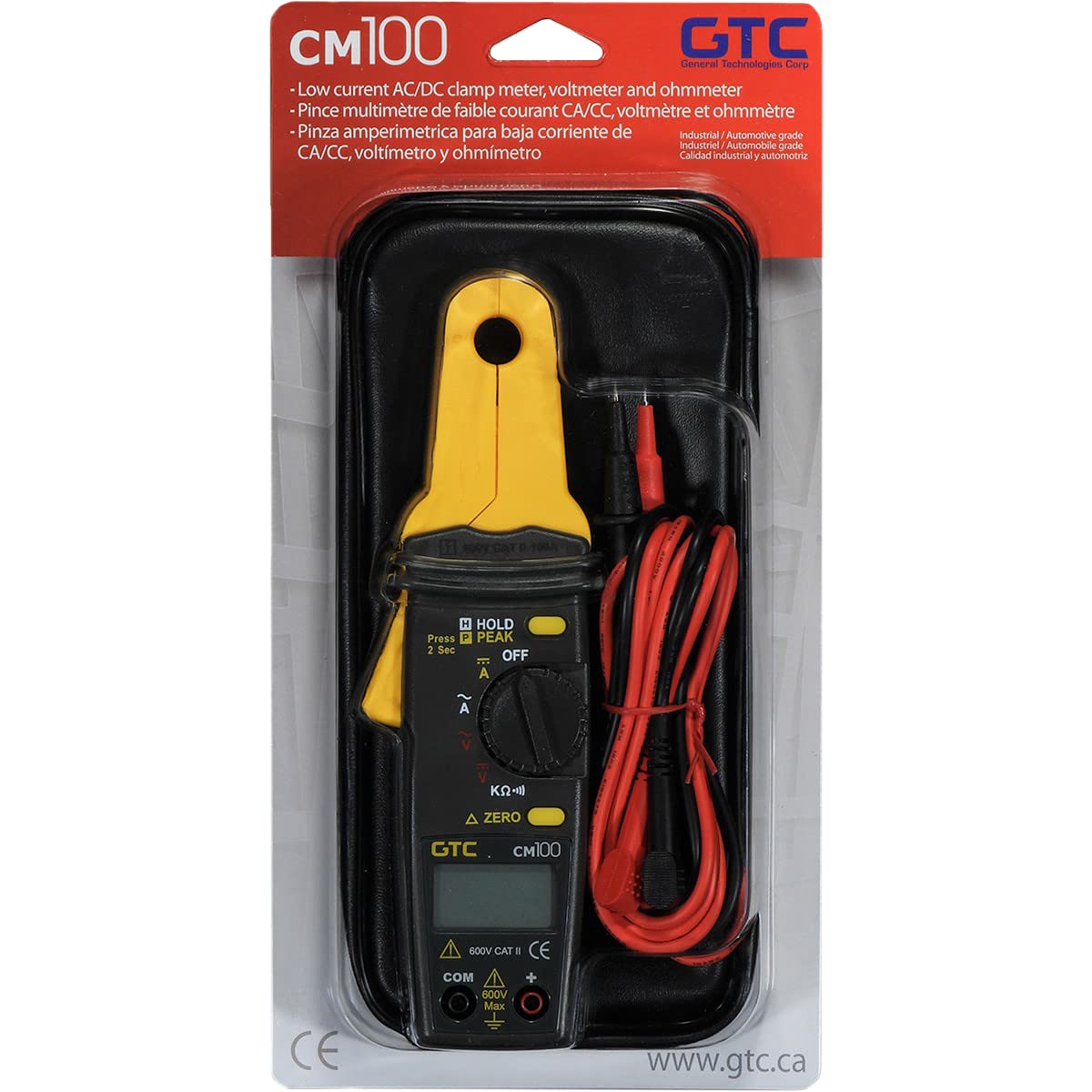 Foto 4 pulgar | Pinza Amperimétrica General Technologies Corp Gtc Cm100 De 1 Ma A 100 A - Venta Internacional.