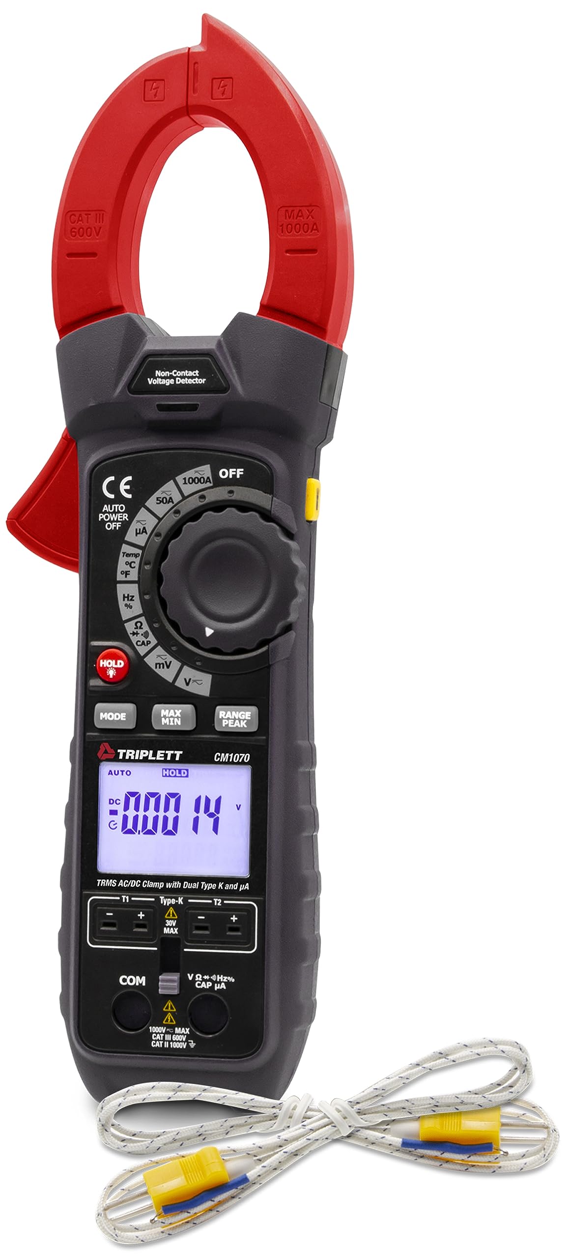 Foto 3 pulgar | Pinza Amperimétrica Triplett Cm1070 True Rms Ac/dc Con Type K Ua - Venta Internacional.