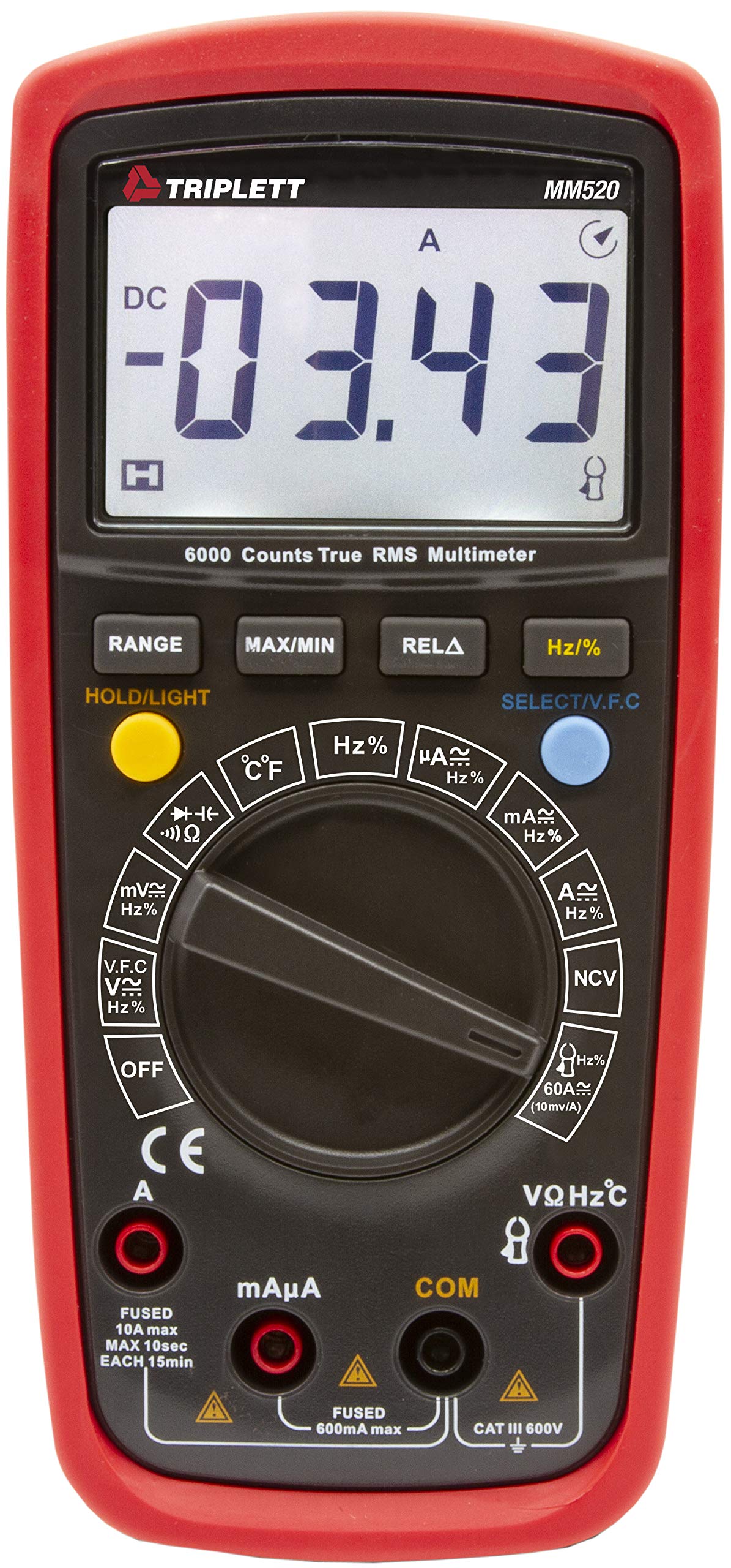Foto 2 pulgar | Multímetro Digital Triplett Mm520 True Rms De 6000 Unidades - Venta Internacional.