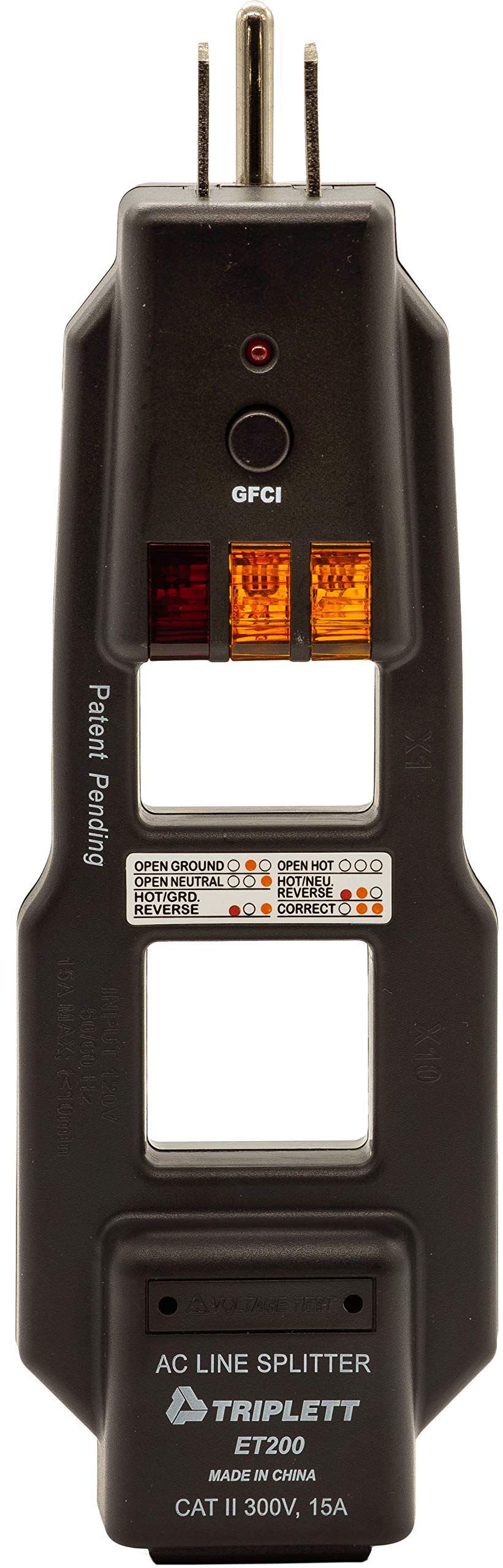 Foto 5 pulgar | Divisor De Línea Ac Y Comprobador De Salidas/receptáculos Gfci Triplett Et200 - Venta Internacional.