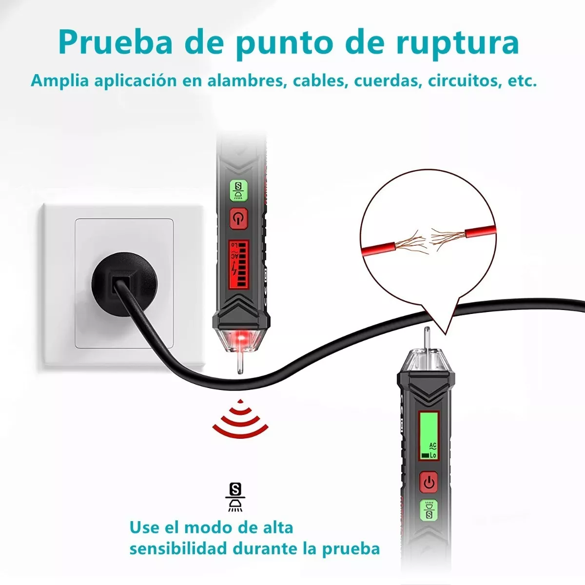 Foto 4 pulgar | Probador de Voltaje sin Contacto Eo Safe Imports ESI-11355 Negro