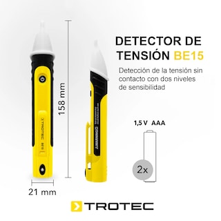 Foto 2 | Detector de Voltaje Sensibilidad 200v y 24v con Lampara Catiii 1000v/ Cativ 600v Be15 Trotec