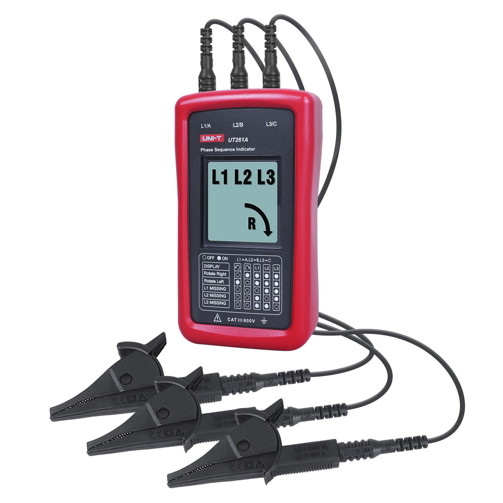 Medidor De Rotación Secuencial Trifásico Uni-t Ut261a 40v-690v - Venta Internacional.