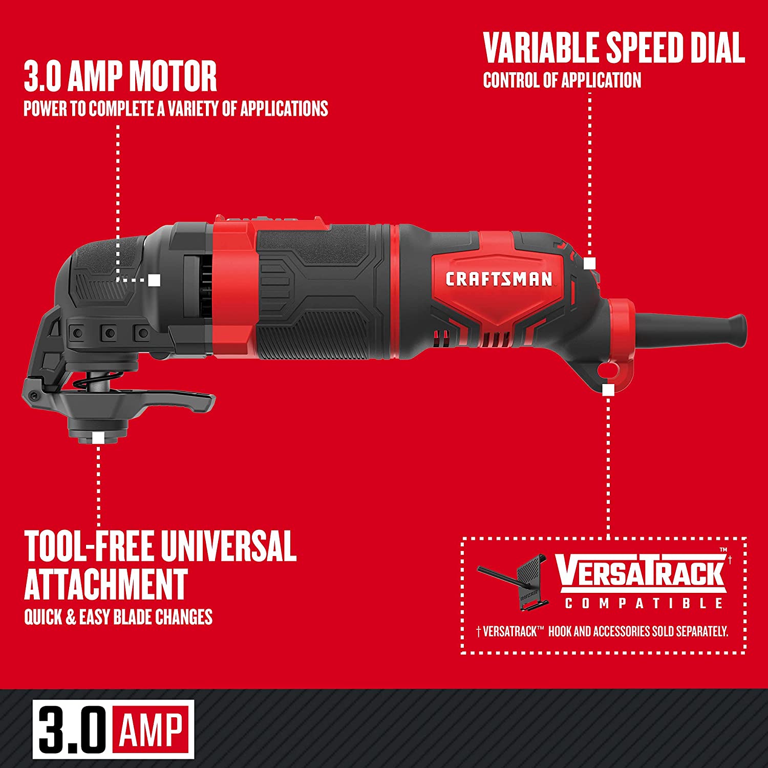 Foto 3 | Multiherramienta Oscilante Craftsman  Velocidad Variable, Equipada