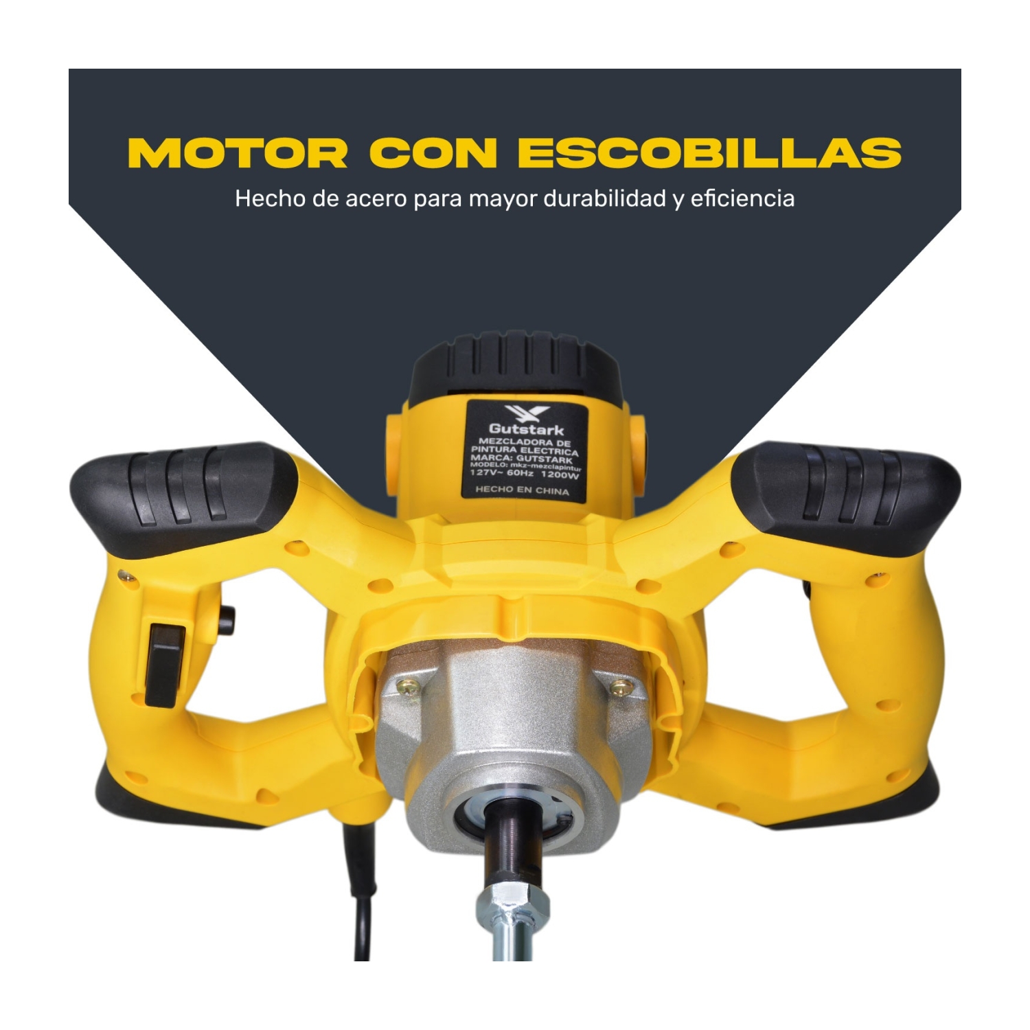 Foto 6 pulgar | Mezcladora Electrica Para Pintura Resina Mortero Cemento Gutstark