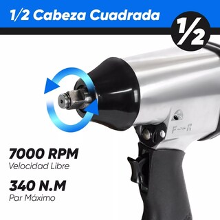 Foto 2 | Llave De Impacto Pistola Neumática 12 Pzs Eo Safe Imports Esi-6272 Multicolor