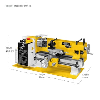 Foto 6 | Minitorno Gutstark Metal Torneado Acero 550w 2500rpm 23 Piezas