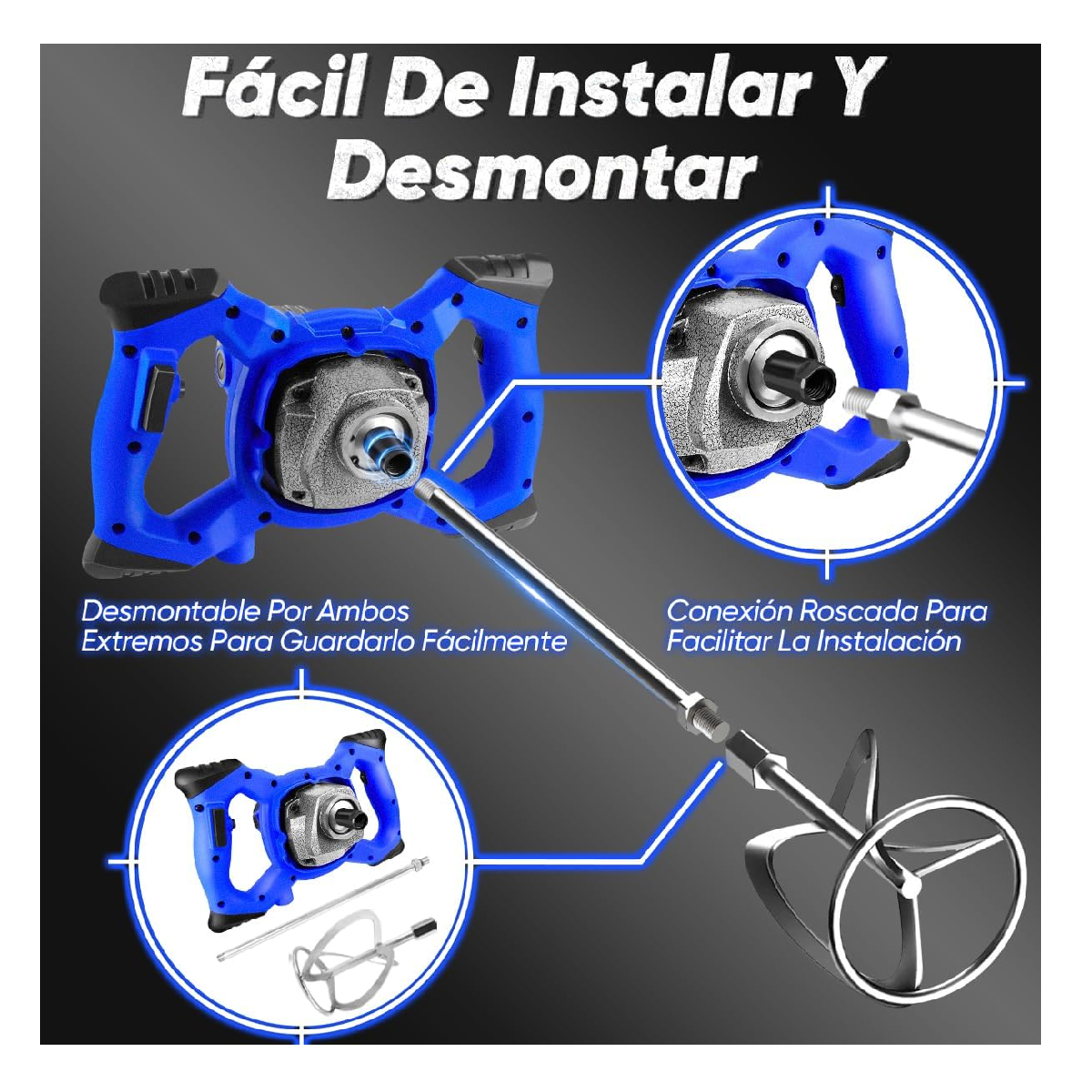 Foto 4 pulgar | Mezcladores de Pintura Eléctrica de Mortero 127 v